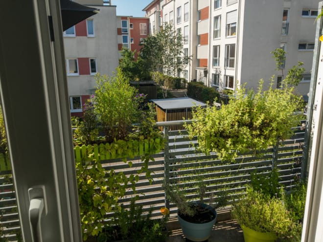 Blick vom Balkon