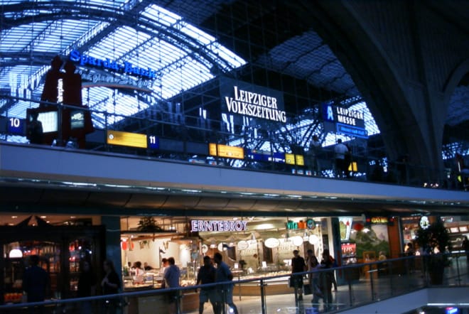 Kopfbahnhof in Leipzig