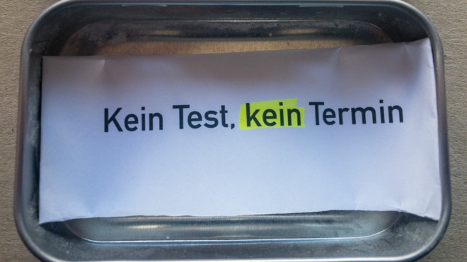Kein Test, kein Termin