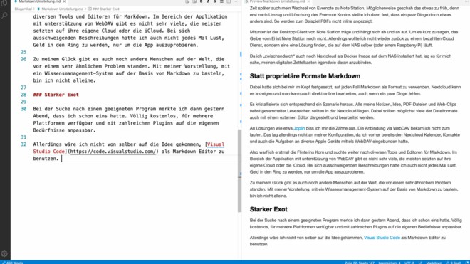 Markdown mit Visual Studio Code