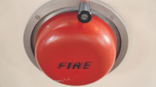 Roter Knopf für die Atombombe