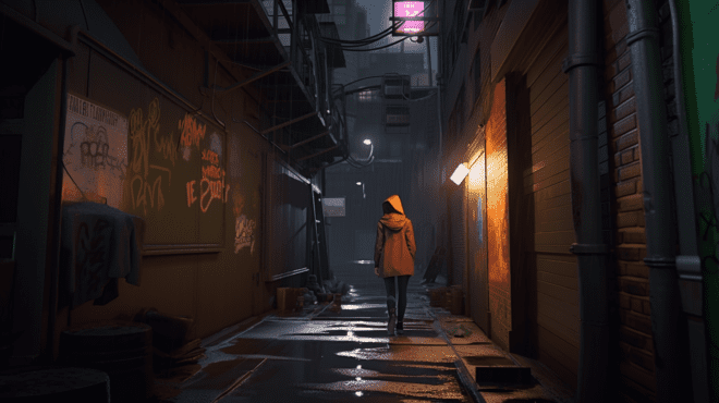 Alice auf dem Weg zum Kaninchenbau