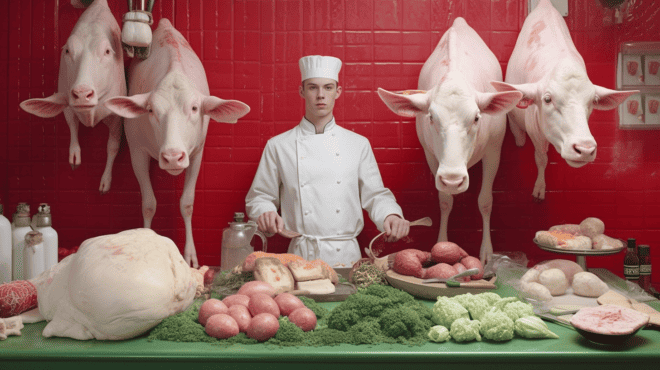 Glücklich mit Tofuwurst