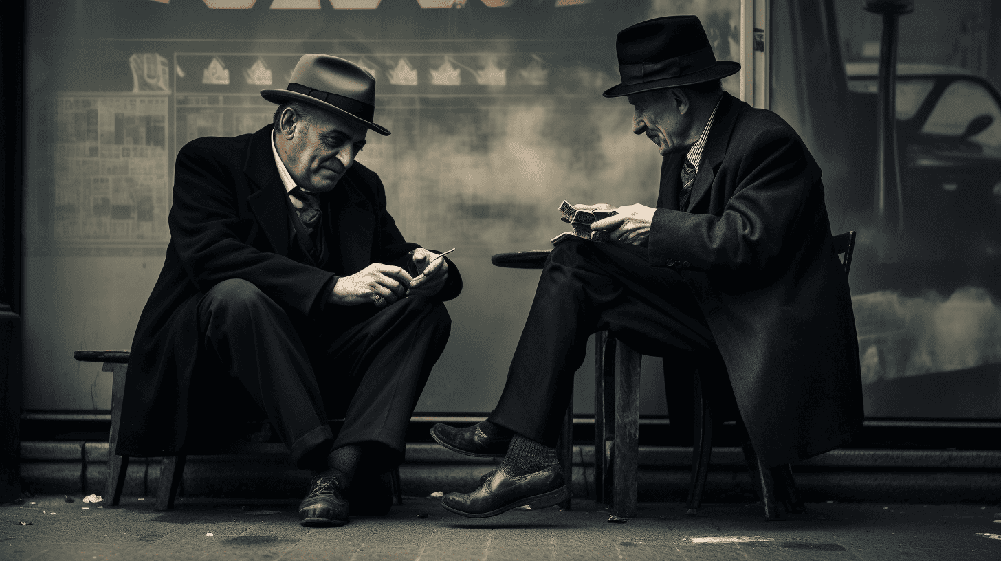 Zwei Männer spielen Scopa