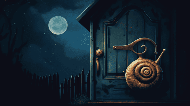 Schnecken klingeln in der Nacht