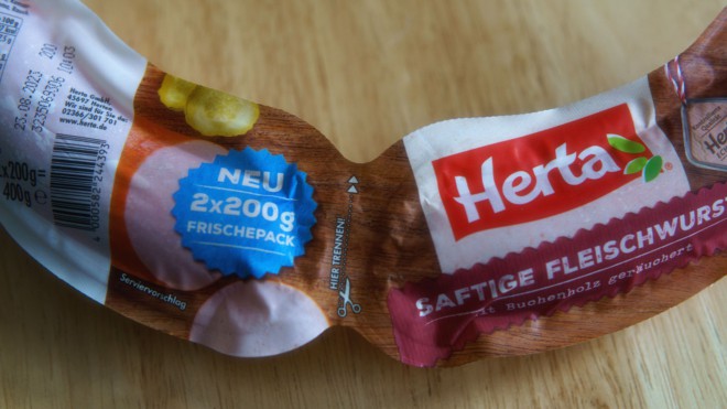 Halbe Sache bei der Fleischwurst