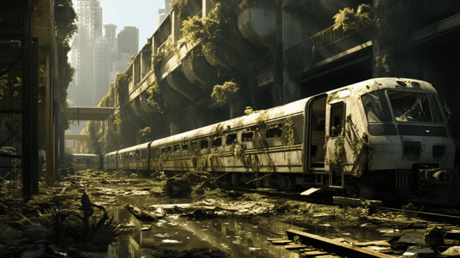 Bahnhöfe überwuchern