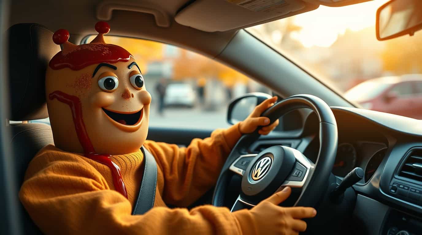 Currywurst fährt Auto