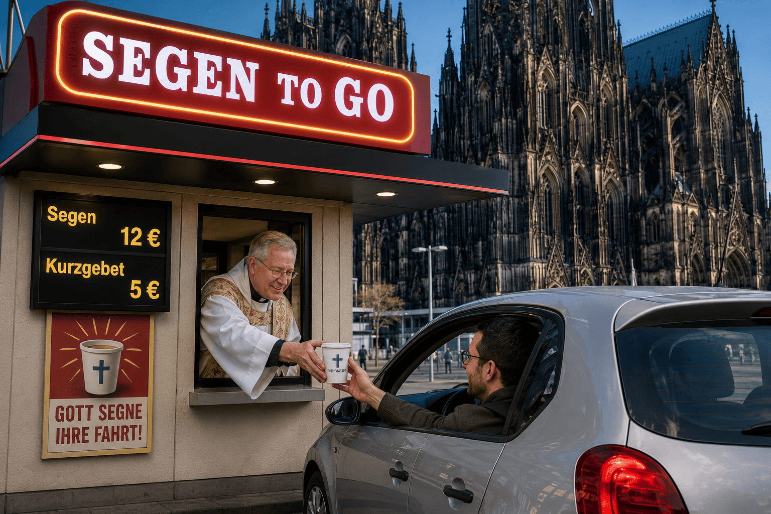 Tankrabatt am Kölner Dom